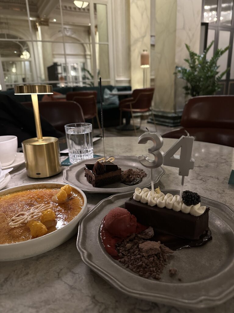 34th birthday cake at the Fairmont Palliser 